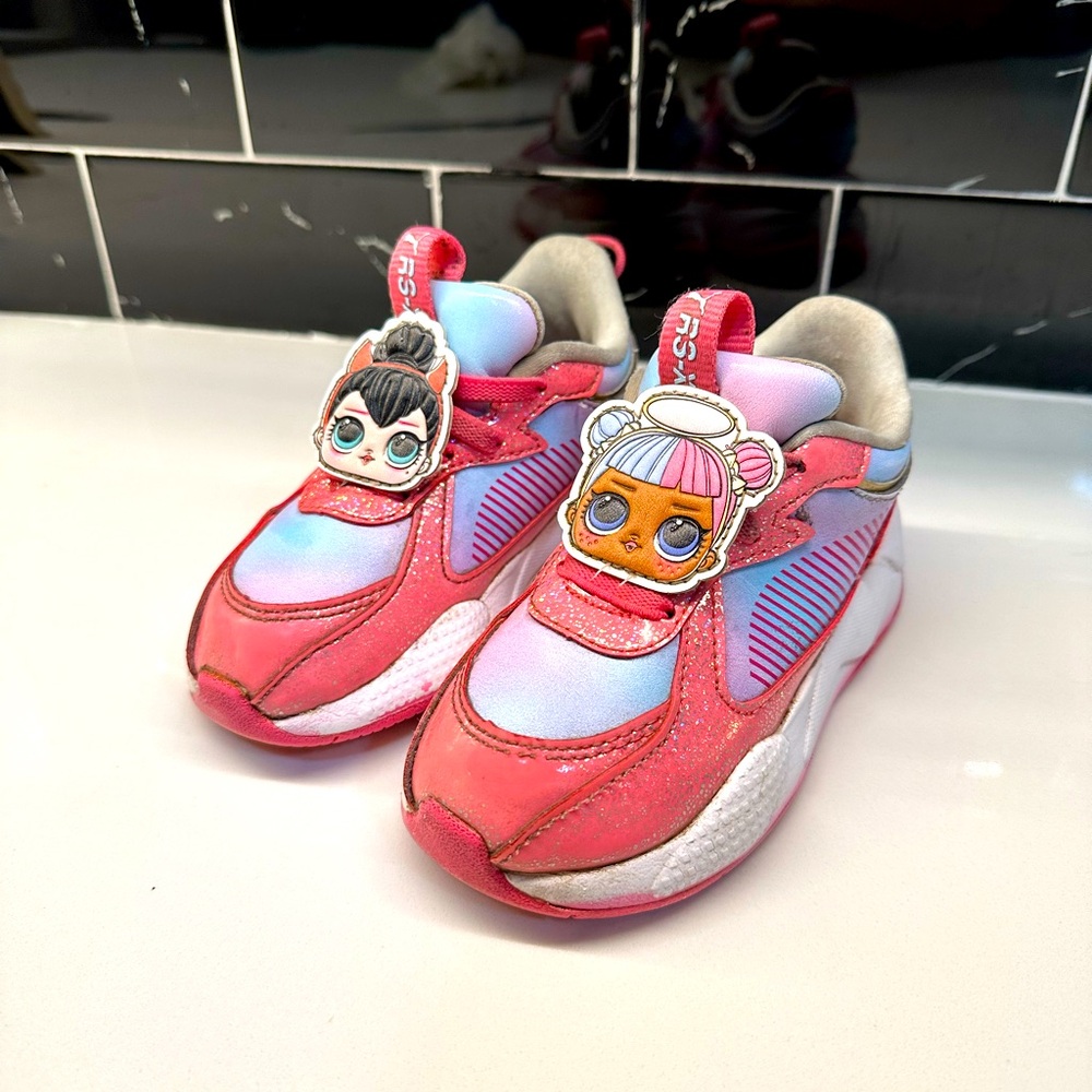 Puma RsX X Lol Surprise Lace Up Youth Girls Pink Sneakers Casual Shoes 7c